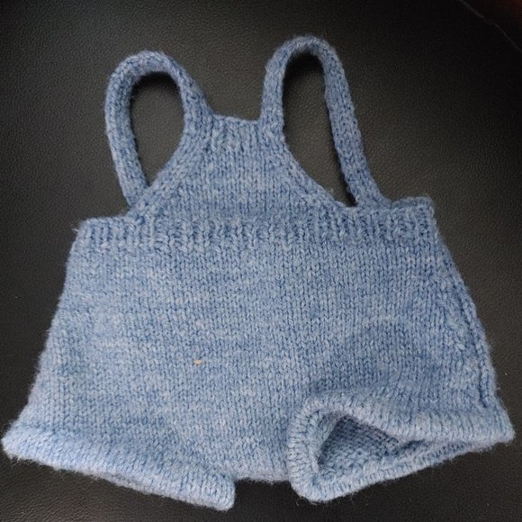 Build-A-Bear Compatible Casual Knit Overalls - Hand Made OOAK - Picture 4 of 4